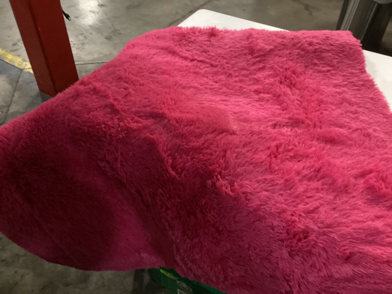 Condition photo showing As Is for Fluffy Rug Washable 4x6 Feet, Hot Pink Fuzzy Rugs for Bedroom Girls, Flame Retardant Plush Shaggy Rug Home Decor Hot Pink 4' x 6' (Rectangular)
