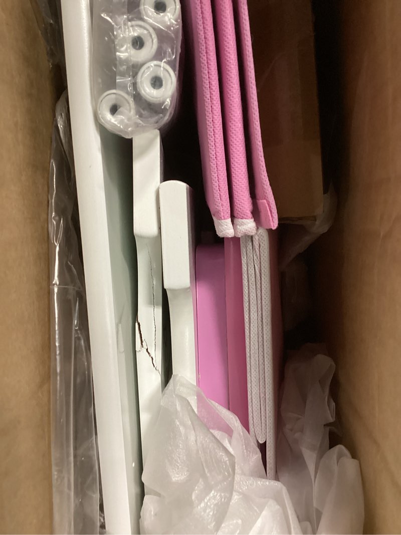 Condition photo showing As Is for Delta Children 4-Piece Toddler Playroom Set, Pink/White