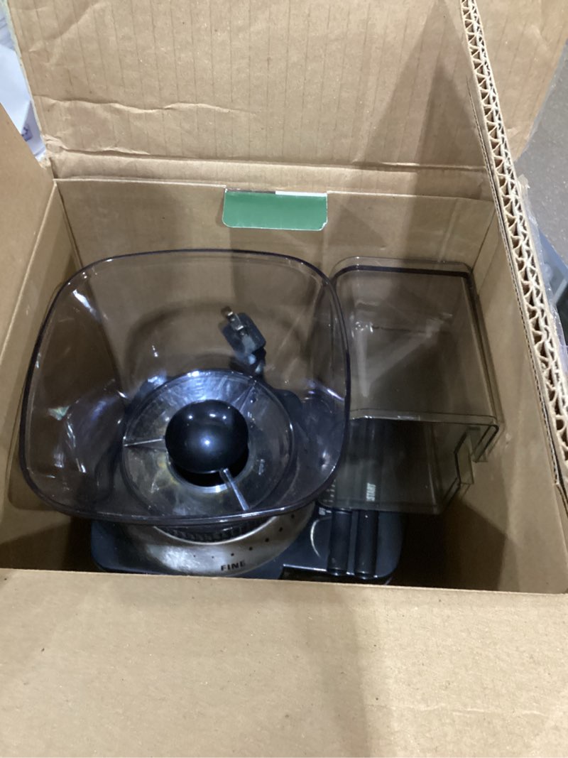Condition photo showing As Is for Cuisinart Coffee Grinder, Electric One-Touch Automatic Burr Coffee Grinder with 18-Position Grind Selector, Cup Size Selector for 4 – 18 Cups, DBM-8P1, Black Stainless Burr Mill Stainless Steel