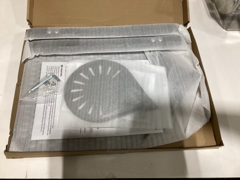 Condition photo showing As Is for ninja xskoppl woodfire outdoor perforated pizza peel, compatible with ninja woodfire outdoor oven (oo100 series), hanging drawstring, aluminum, grey/black 16.69" l x 13.19" w x 5.67" h cooking oven
