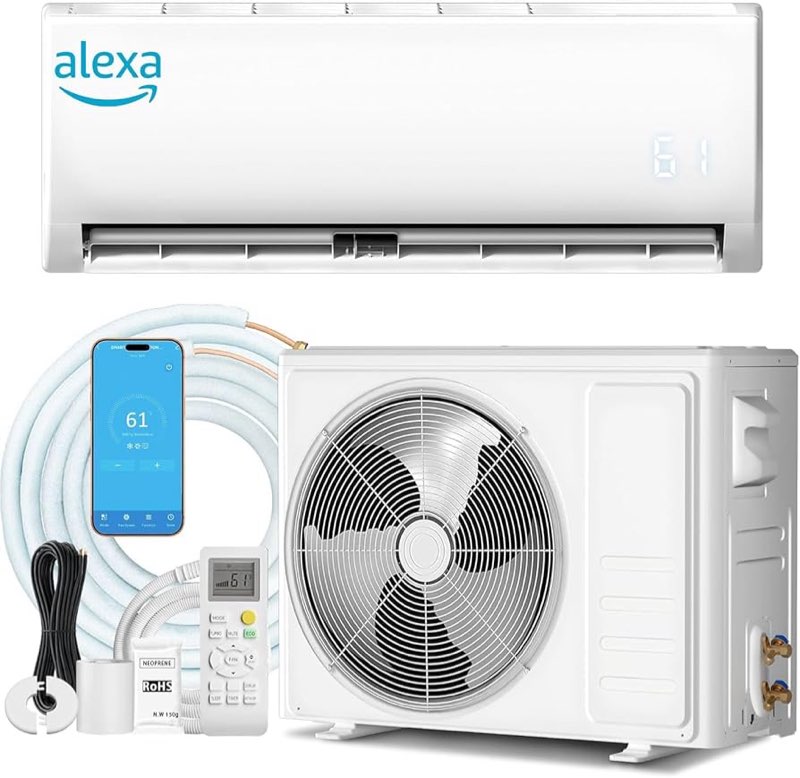 9000 btu mini split air conditioner,19 seer2