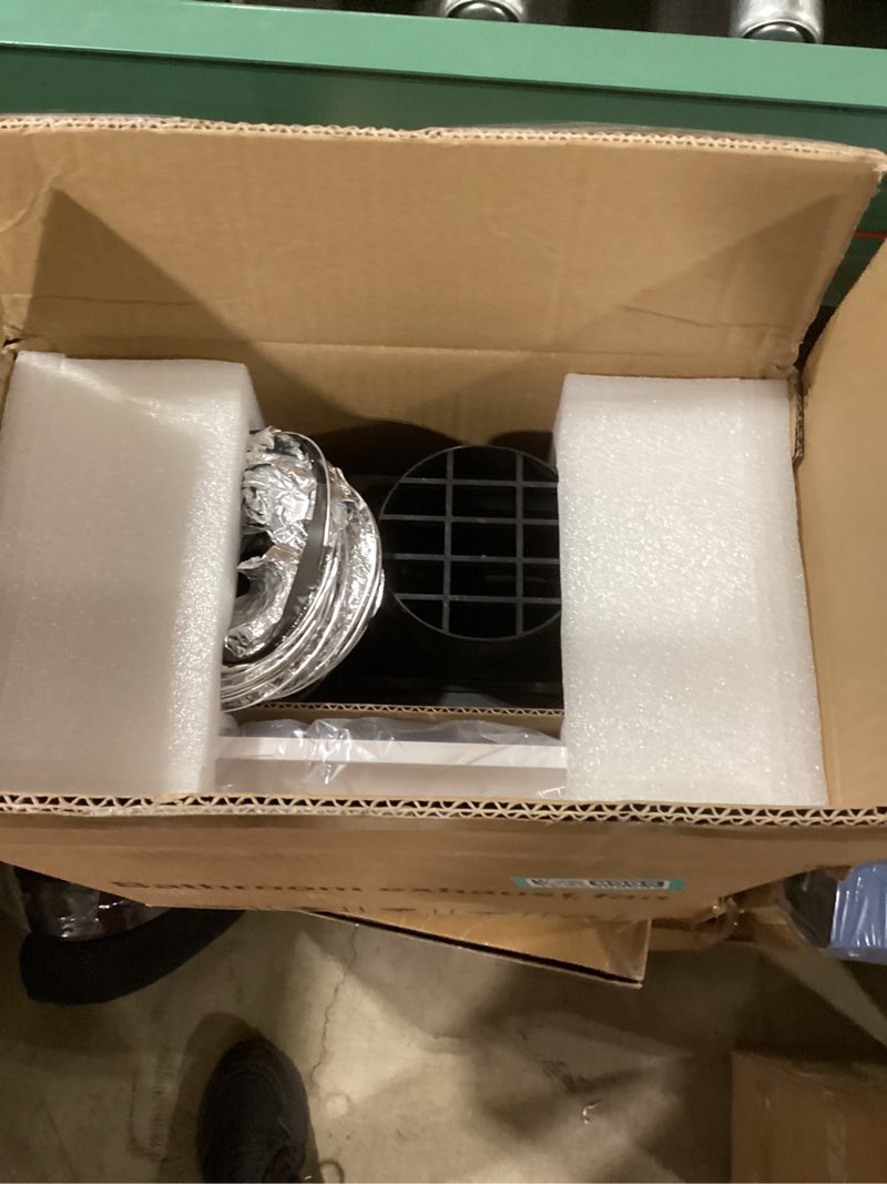 Condition photo showing Good Condition for Bathroom Exhaust Fan with Light, Powerful 160CFM/1Sones, 10x10 Mount, 1500 LM Bathroom Ventilation Fan with Light, Office,Home, Bathroom Vent Fan with Light black