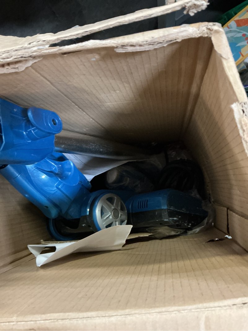Condition photo showing As Is for shark hv343amz rocket corded stick vacuum with self-cleaning brushroll, lightweight & maneuverable, perfect for pet hair pickup, converts to a hand vacuum, crevice upholstery tools, blue/silver rocket w/ self-cleaning brushroll