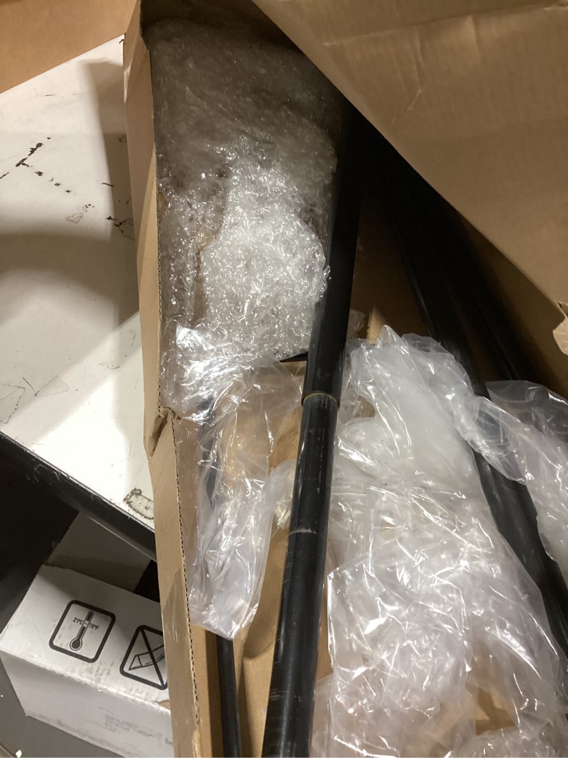 Condition photo showing As Is for leifide black 72" h replacement pole for large wind spinner, windmill replacement parts, three-part composition, 22mm thicker tube, easy assembly for large metal wind spinner