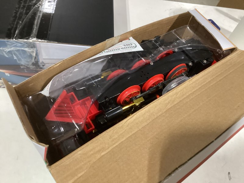 Condition photo showing As Is for BainGesk Train Set, Christmas Train Set with Steam, Light and Sounds, Electric Train Toy for Boys & Girls, Christmas Train Set for Under The Tree, Gifts for 3 4 5 6 7 8 Year Old Kids