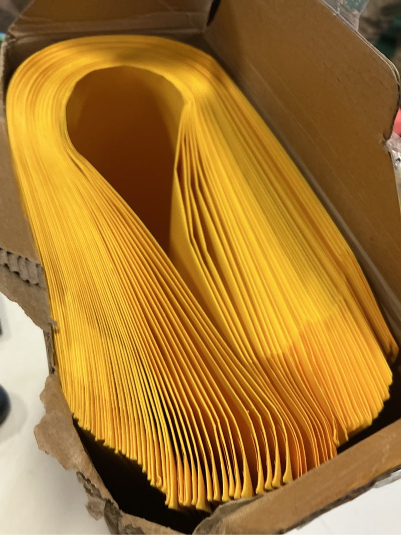 Condition photo showing New/Like New for 50 pcs 14'' x 18'' extra large mailing envelopes 32lb with gummed flaps, catalog jumbo craft manilla envelopes for mailing, storage and organizing documents office supplies(yellow) 14'' x 18'' yellow 50