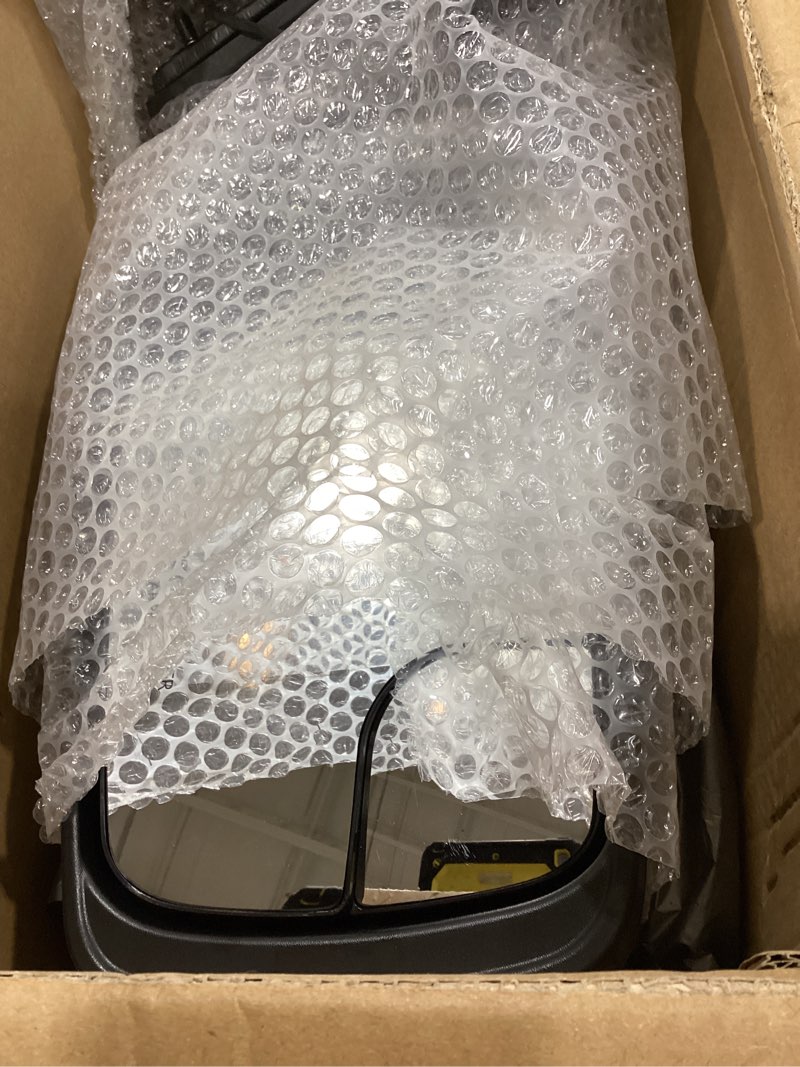 Condition photo showing Good Condition for passenger right side door mirror compatible with 2019-2025 ram 1500 with heated glass and blind spot glass, manual folding, 5 pins, replace#68276498ah, ch1321471 right-5 pins