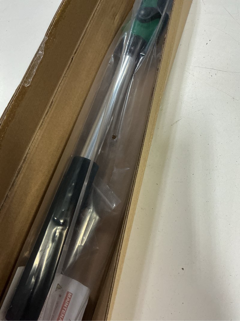 Condition photo showing Good Condition for telescoping watering wand for garden hose, 36”-54” adjustable, 10 spray patterns, heavy-duty hose nozzle with thumb control & pivoting head, ideal for hanging baskets and shrubs, green