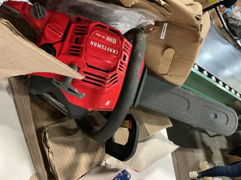 Condition photo showing As Is for craftsman s180 42-cc 2-cycle 18-in gas chainsaw