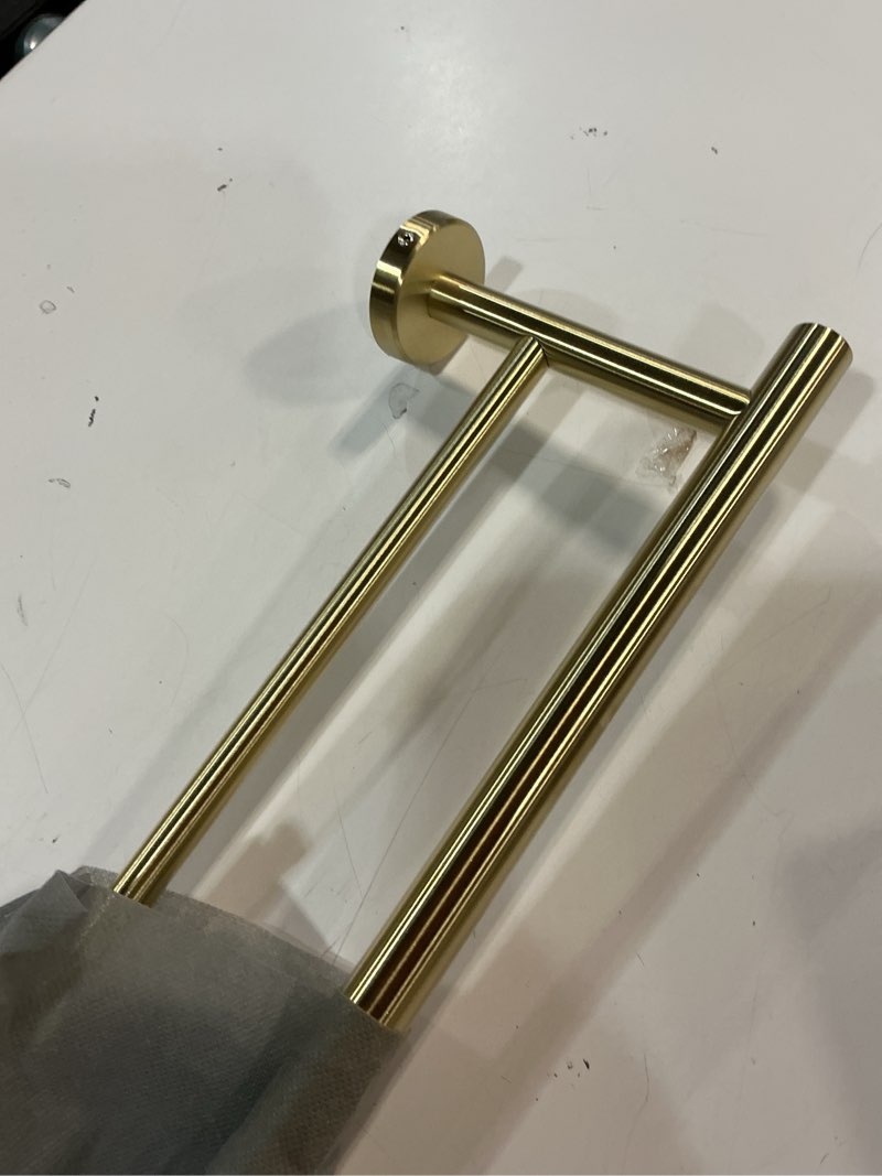 Condition photo showing Good Condition for JQK Double Towel Bar 27 Inch, Brass Gold Useable Length 24 Inch 304 Stainless Steel Thicken 0.8mm Bath Towel Rack for Bathroom, Towel Holder Wall Mount, TB100L24-BG 27 Inch Brushed Gold
