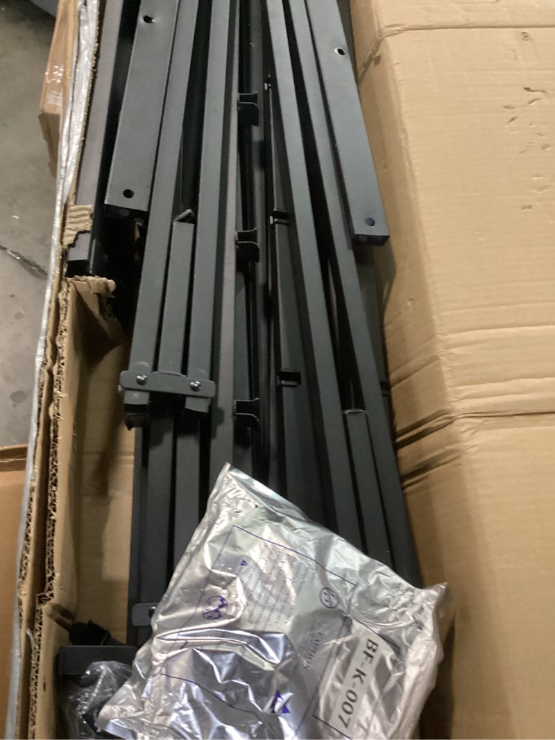 Condition photo showing As Is for OLEVS King Size Floating Bed Frame, Metal Platform, with LED Light and Charging Station, No Box Spring Needed, Noise-Free, Easy Assembly King (U.S. Standard)