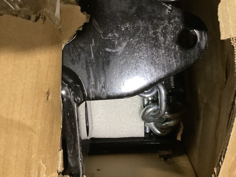 Condition photo showing As Is for curt 17050 mv round bar weight distribution hitch, up to 6,000 lbs., 2-inch shank 6k lbs capacity