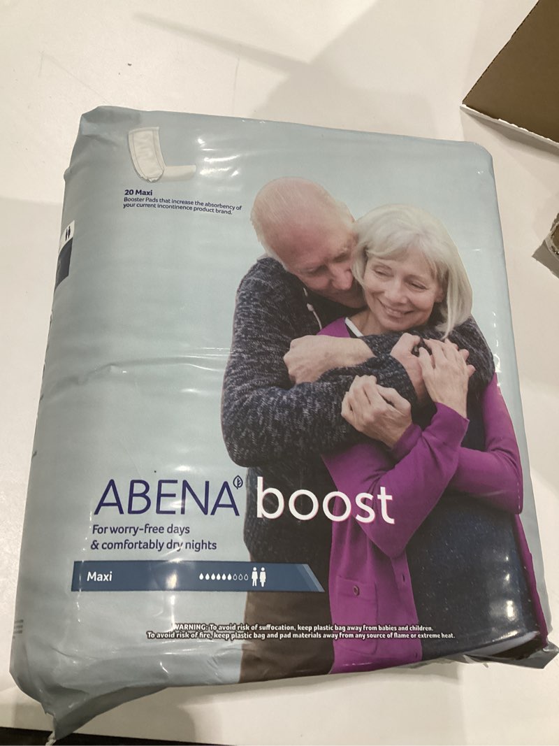 Condition photo showing New/Like New for abena boost fluff incontinence pads - no barrier/flow-through, (sizes normal to extra large) extra large, 20 count 20 count (pack of 1) 20