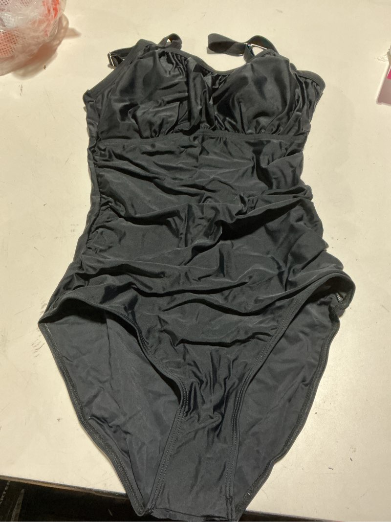 Condition photo showing Good Condition for century star 2026 tummy control one piece swimsuit for women vintage bathing suits ruched swimwear small black
