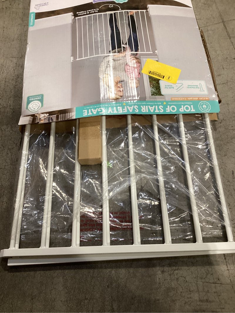 Condition photo showing Good Condition for regalo top of stair baby gate in white
