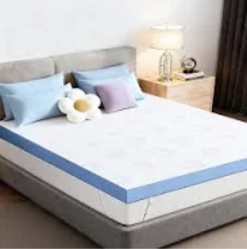 extra firm mattress topper queen: 3 inch high density bed topper, extra support mattress pad for bac