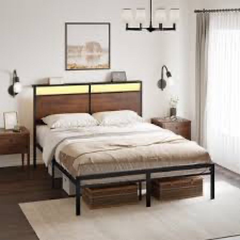 full bed frame with storage headboard and metal platform bed for rooms