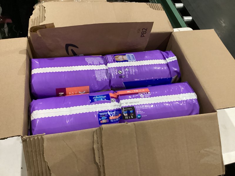 Condition photo showing Good Condition for Always Discreet Adult Incontinence Underwear for Women and Postpartum Underwear, Extra Large, Up to 100% Bladder Leak Protection, 64 Count (2 Packs of 32) X-Large 64