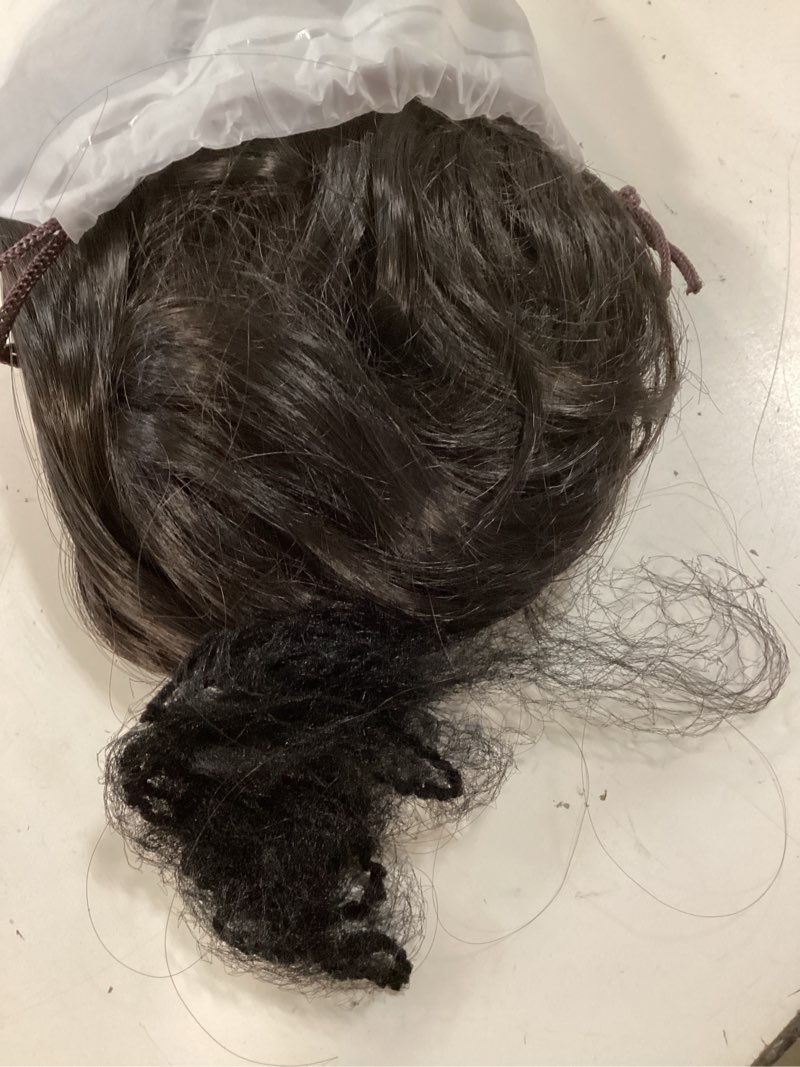 Condition photo showing Good Condition for kookastyle clip in hair extensions, natural long layered soft invisible synthetic curly wavy hairpieces for women, 4 pcs (20 inch, natural black) 20 inch natural black