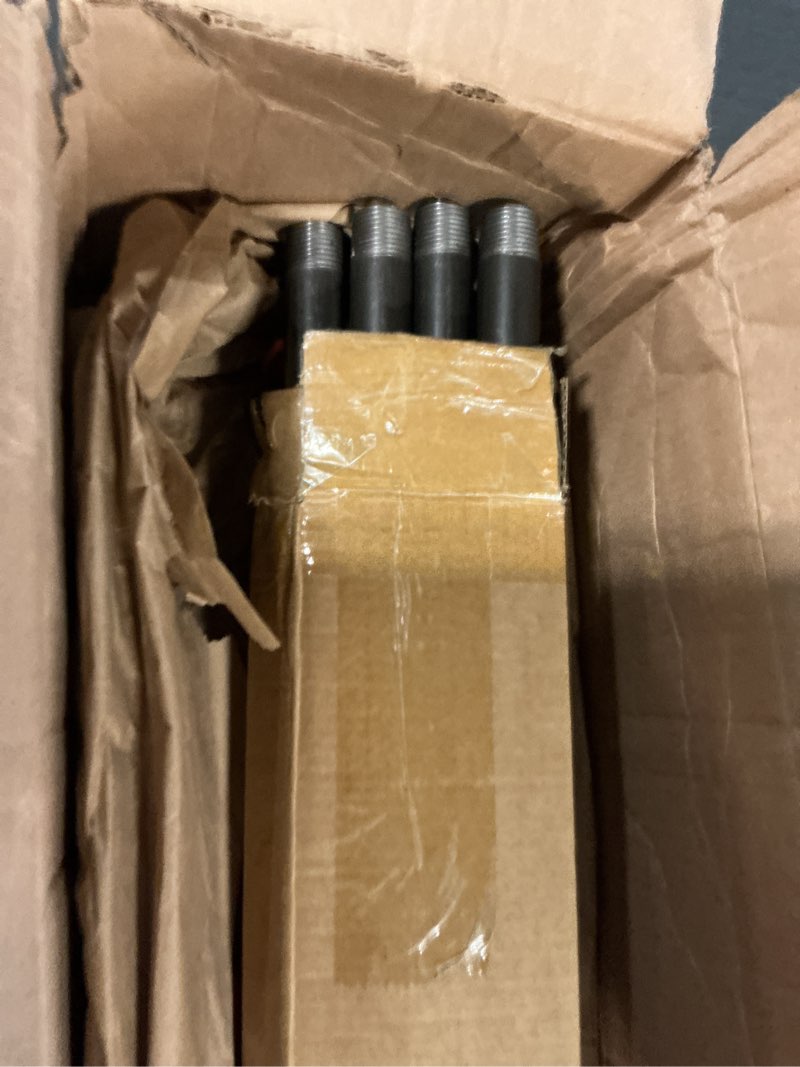 Condition photo showing Good Condition for GeilSpace 6 Pack 1/2" × 20" Heavy Duty Pre-Cut Grey Metal Pipe, Industrial Steel Fits Standard Half Inch Threaded Pipes and Fittings - Vintage DIY Industrial Shelving (1/2" × 20", Grey)