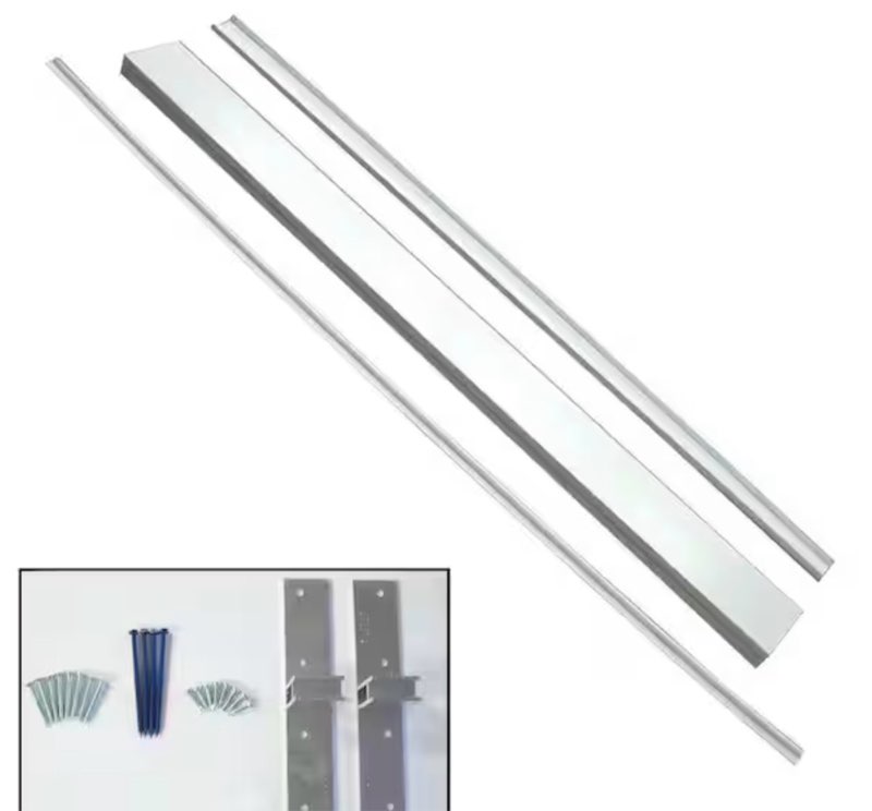 1/4 in. FL 70/50 Series White Single Hung 3-Block Height Aluminum Window Mull Kit