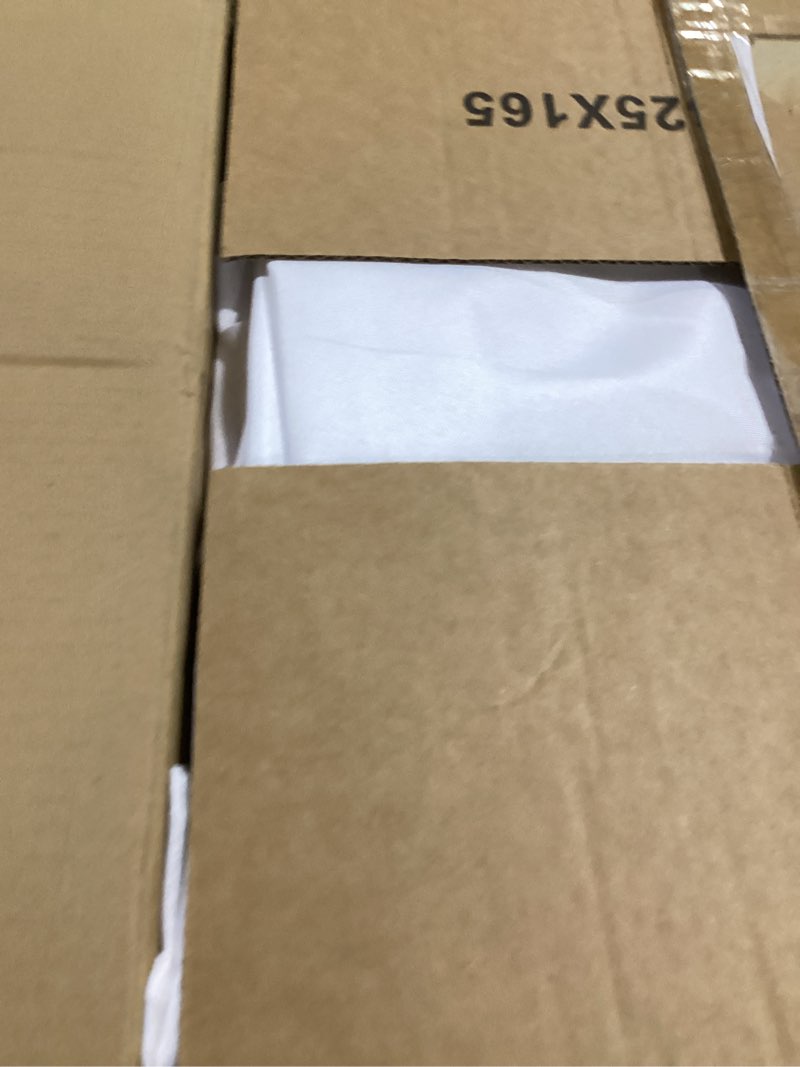 Condition photo showing As Is for 10-pack white round tablecloths, 90 inches, stain-resistant polyester for 4-5 ft round tables - washable table covers for weddings, banquets, birthday, parties, events white 90 in, 10 pack