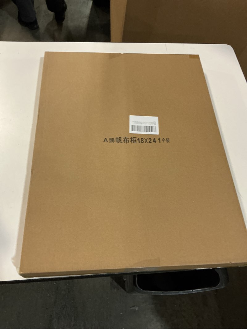 Condition photo showing New/Like New for Abtgt 18x24 Canvas Floating Frame with 0.9" Deep, Black Floater Frame for Canvas Paintings with Adhesive, Vertical or Horizontal Wall Art frame for Prints Oil Painting Diamond Decor, 1 Pack. Black 18x24