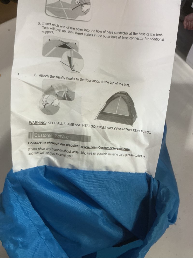 Condition photo showing Good Condition for wakeman ohtdoor 2 person 12 x 10 pop up screen tent, gray