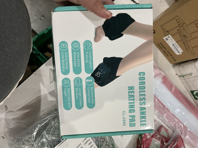 Condition photo showing Good Condition for cordless ankle massager for pain relief, ankle heating pads for pain, heated ankle massager for pain, rechargeable feet heating pads, feet massage,  massage modes gray one size for all