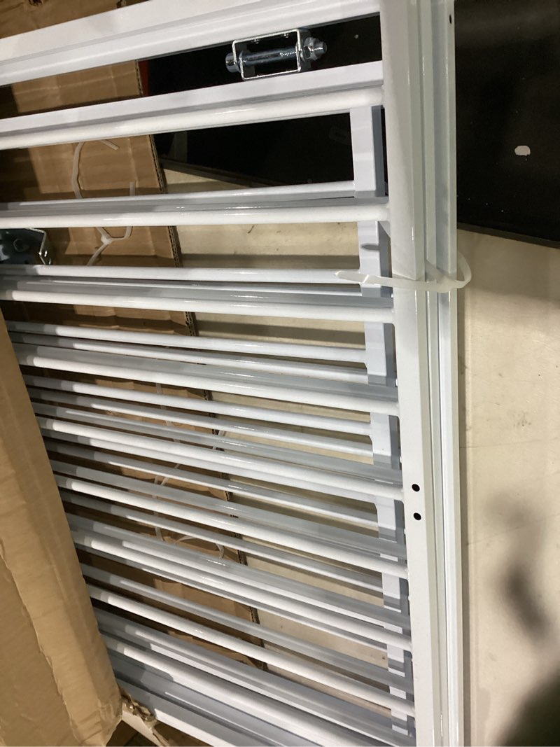 Condition photo showing Good Condition for no pawblems free standing dog gate with door, 30'' tall foldable dog fence for indoor & outdoor, up to 104 inch extra wide puppy gate for stairs, hallways, doorways, deck, yard (white, 4 panels) white up to 104" w, 4 panels