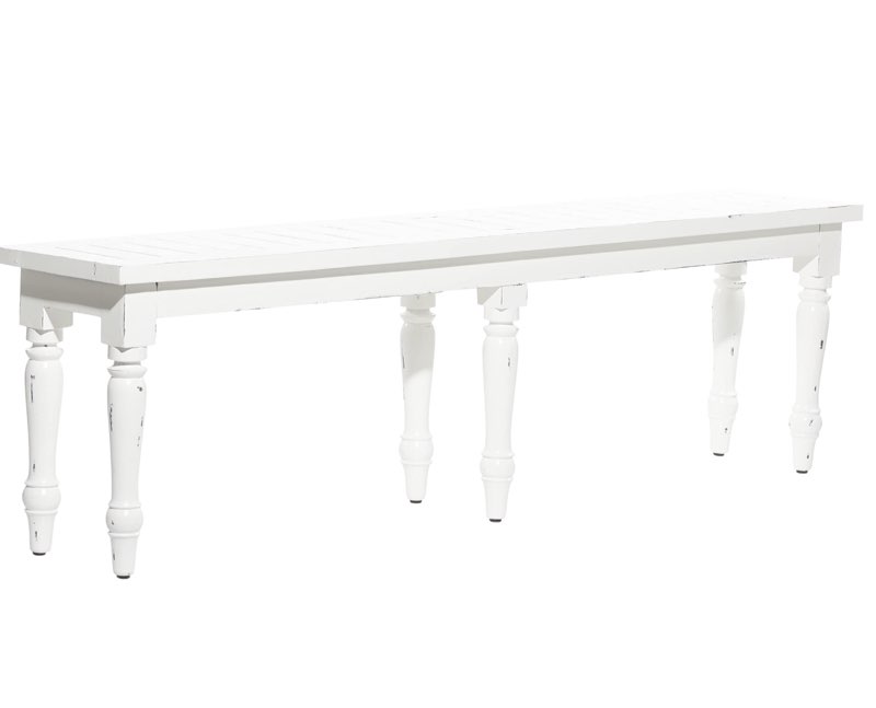 Deco 79 Wood Long Slim Bench, 63" x 12" x 18", White