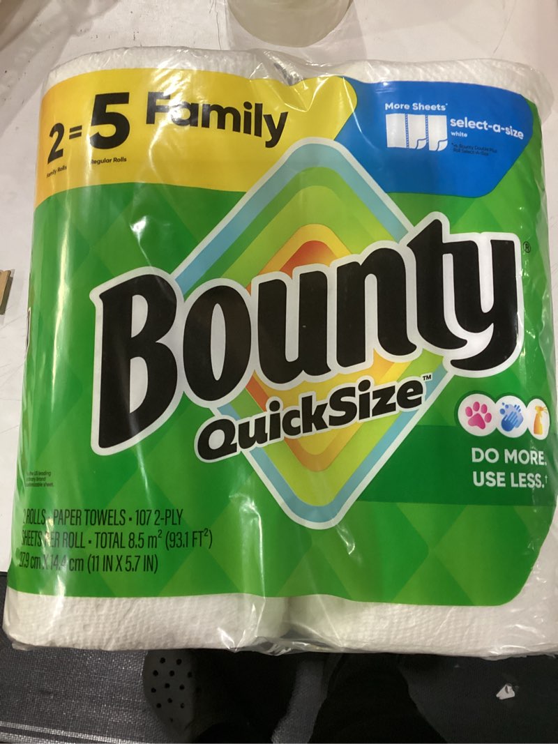 Bounty quicksize 2 family rolls