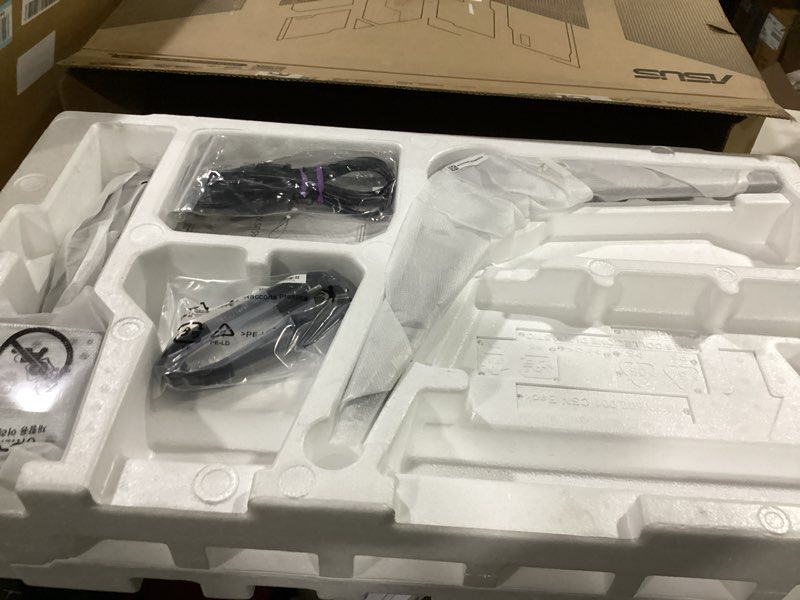 Condition photo showing As Is for asus tuf gaming 27” 1440p monitor (vg27aql5a) – qhd (2560 x 1440), 210hz, 0.3ms, fast ips, extreme low motion blur sync, speakers, displaywidget center, gaming ai, height adjustment, 3 yr warranty