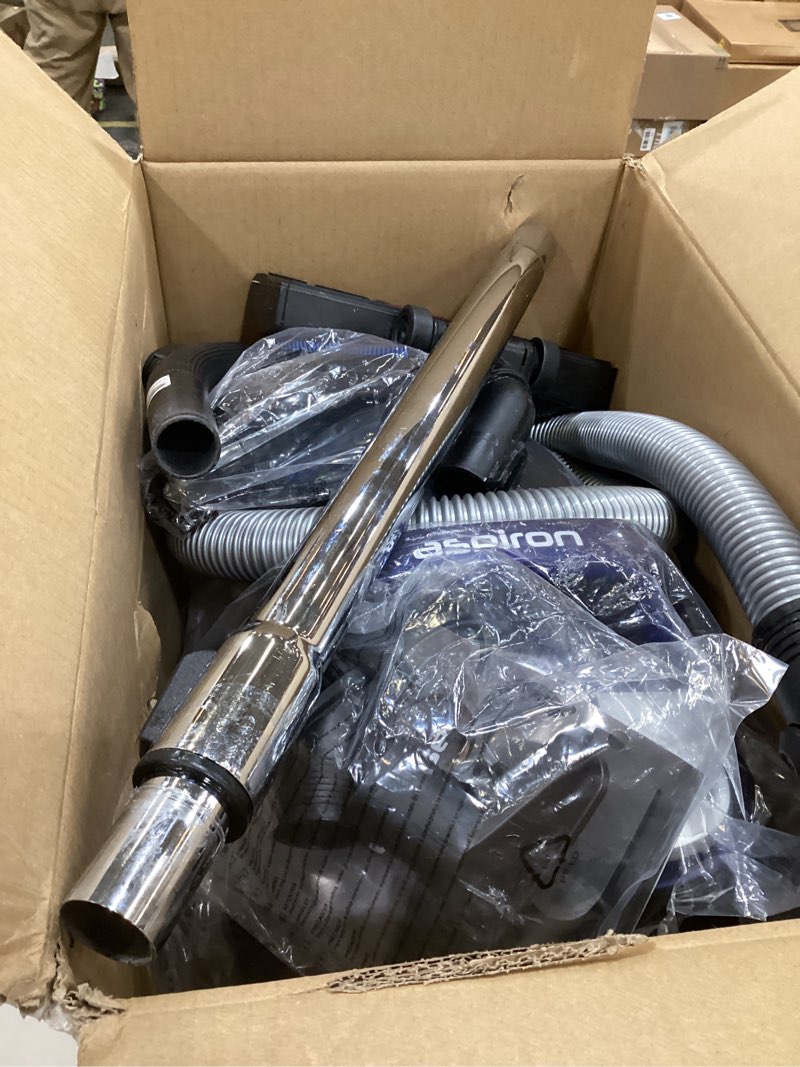 Condition photo showing As Is for Aspiron Canister Vacuum Cleaner, 40Kpa Bagless Vacuum Cleaners, 4QT Large Dust Cup, Double HEPA Filter, Retractable Cord, 1600W Lightweight Vacuum Cleaner with 5 Tools for Hard Floors, Cobalt