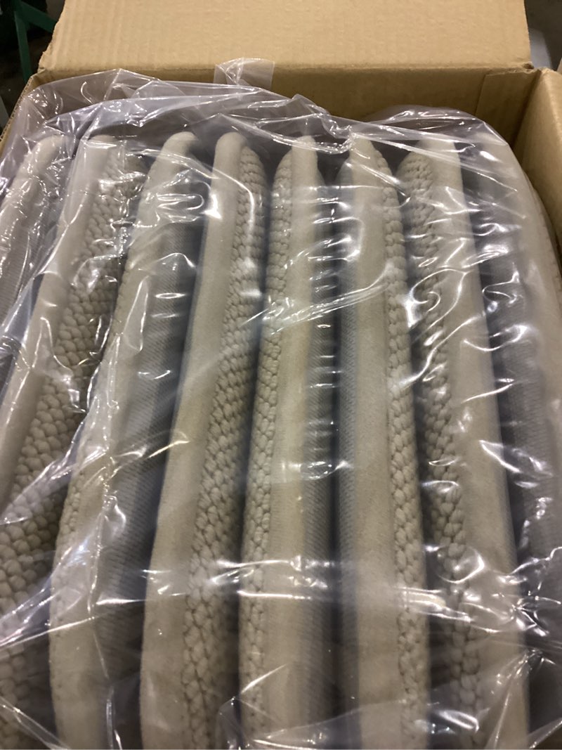 Condition photo showing New/Like New for GORILLA GRIP Slip Resistant Chair Cushions, No Ties Required, Set of 8 Memory Foam Pads for Dining Room, Kitchen Table, Office, Rocking Chairs, Plush Seat Cover Cushion Pad, Home Decor, 16x16, Beige 16" x 16" (8 Pack) Beige