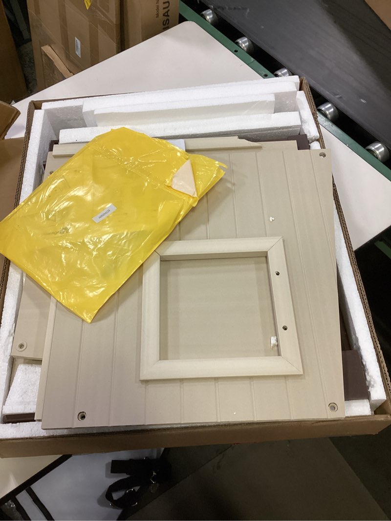 Condition photo showing As Is for New Age Pet ECOFLEX Albany Outdoor Cat House, Weather?Resistant, Dual Door Flaps, 21" W x 20" H Standard