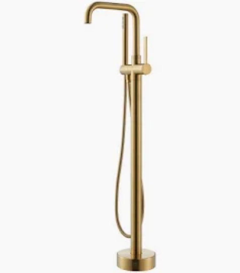 freestanding bathtub faucetfloor mount bathtub filler shower mixer faucet with handheld shower spray