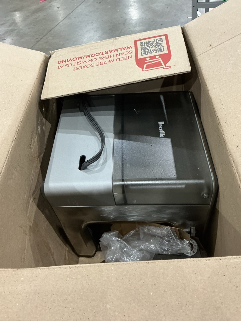 Condition photo showing As Is for breville barista express espresso machine bes870xl, brushed stainless steel