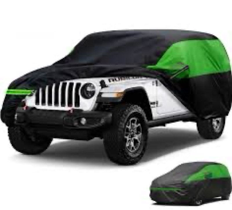 Big Ant Car Cover Custom Fits for Jeep Wrangler 2 Door JK JL TJ YJ CJ Sport/Sahara/Rubicon Waterproo