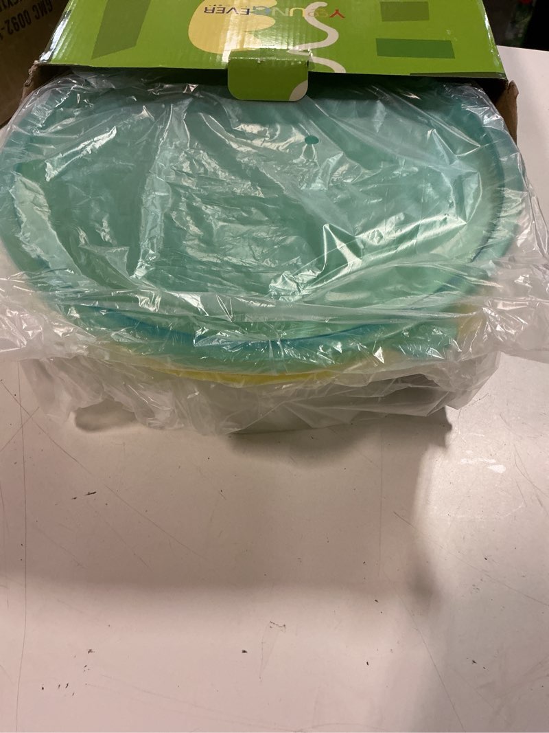 Condition photo showing New/Like New for youngever 3 pack pie containers, clear plastic food storage containers, fresh pie keeper, 11 inch diameter