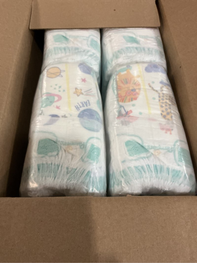 Condition photo showing New/Like New for ((size 5 ))pampers diapers - cruisers 360 -, 128 count, babyproof up to 100% leakproof pull-on diaper