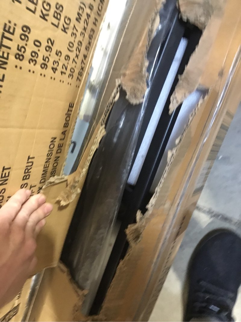 Condition photo showing As Is for Zinus 4 Inch Low Profile Quick Lock Smart Box Spring/Mattress Foundation/Strong Steel Structure/Easy Assembly, Full, White INCOMPLETE 