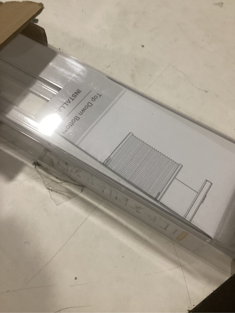 Condition photo showing Good Condition for sunfree top down bottom up cellular blinds,cellular shades blackout, honeycomb window shade for windows, 22" w x 48" h, white(light filtering) light filtering-white 22"w x 48"h