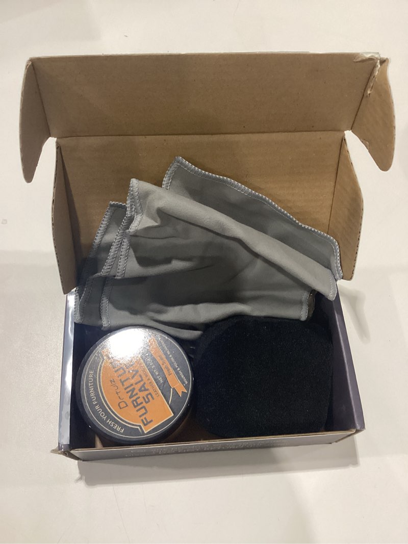 Condition photo showing New/Like New for Furniture Salve with Brush for Leather Wood, Leather, Polisher, Restore, Protect for Couches Tables and Furniture, Furniture Repair Salve Kit with Leather, Vinyl and Wood Professional Care with Brush