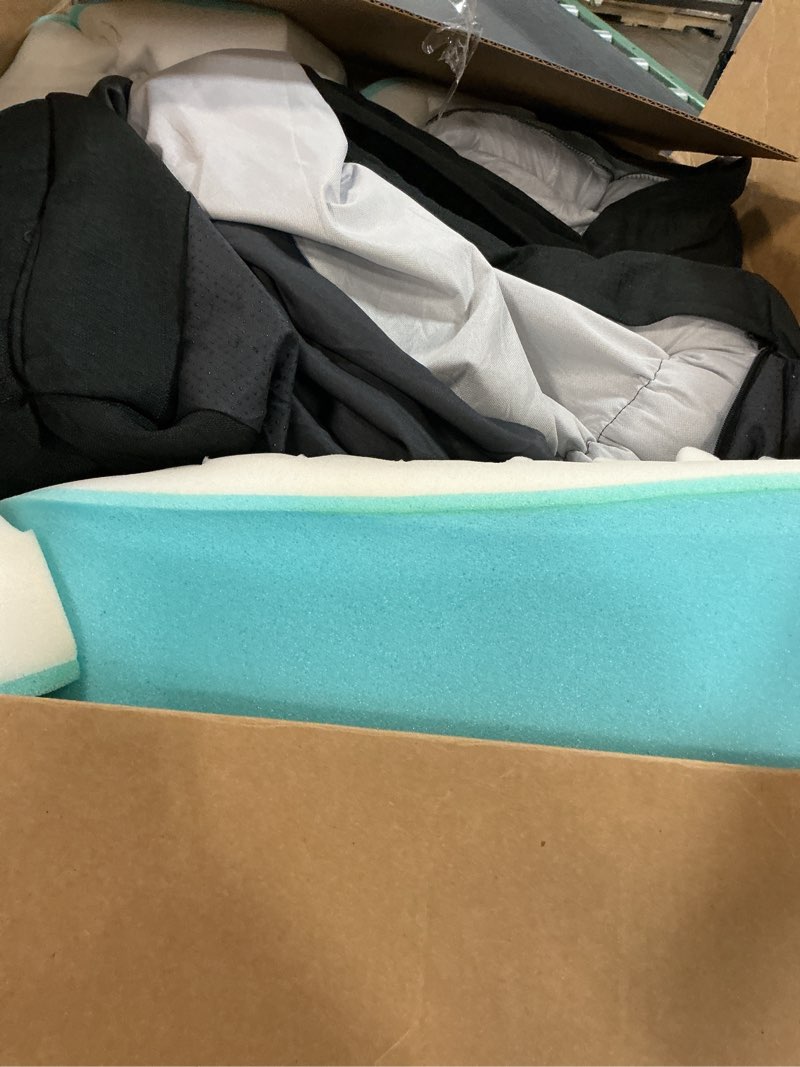 Condition photo showing As Is for EHEYCIGA Orthopedic Dog Beds for Extra Large Dogs, Waterproof Memory Foam XL Dog Bed with Sides, Non-Slip Bottom and Egg-Crate Foam Big Pet Couch Bed with Washable Removable Cover, Black 44.0"L x 32.0"W x 6.5"Th Black