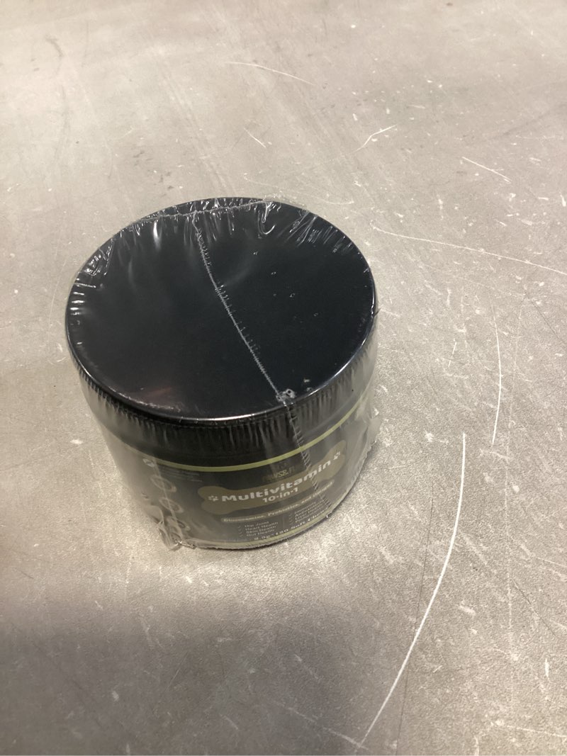 Condition photo showing New/Like New for Best by April 2026 Paws&Fun – Dogs Supplement Multivitamin + Glucosamine for Hip & Joint + Probiotics for Digestion + Omega 3 Salmond Oil for Skin and Coat; 10 in 1 Chews (Peanut Butter 120ct)