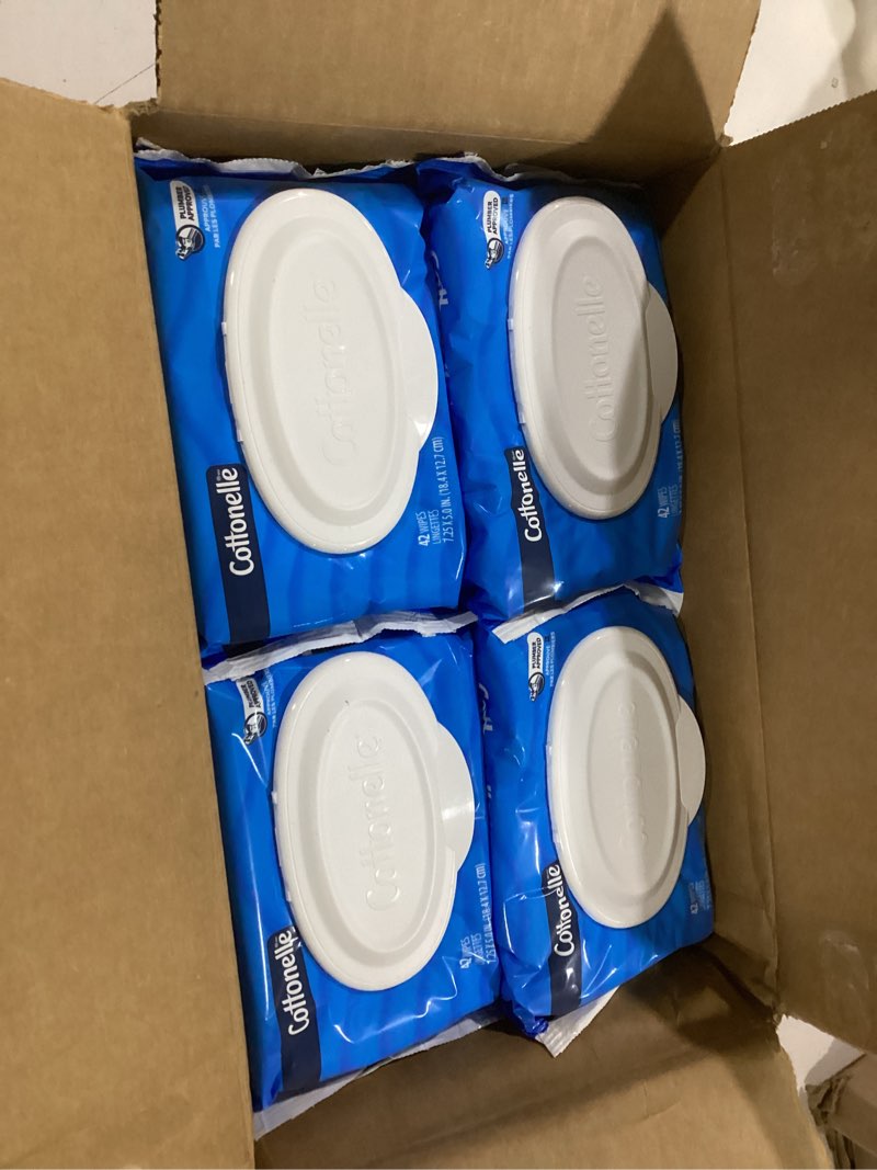 Condition photo showing New/Like New for Cottonelle Fresh Feel Flushable Wet Wipes, Adult Wet Wipes, 8 Flip-Top Packs, 42 Wipes Per Pack (336 Total Wipes), Packaging May Vary Fresh Feel 42 Count (Pack of 8)