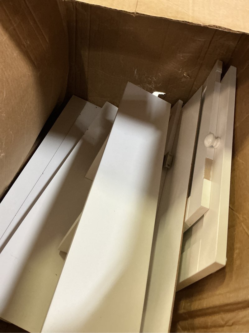 Condition photo showing As Is for taohfe white bathroom wall cabinet with 2 door adjustable shelves,over the toilet storage white wall mounted medicine cabinets for bathroom laundry room kitchen