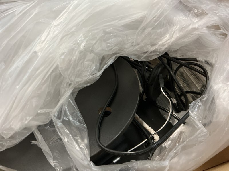 Condition photo showing As Is for HMVPL Crystal Floor Lamp with Shelves, Modern Floor Lamps for Living Room, 3-Light Standing Lamps with Table, Black Tall Lamp with Crystal Shade, On/Off Foot Switch, Corner Floor Lamp for Bedroom Black Crystal