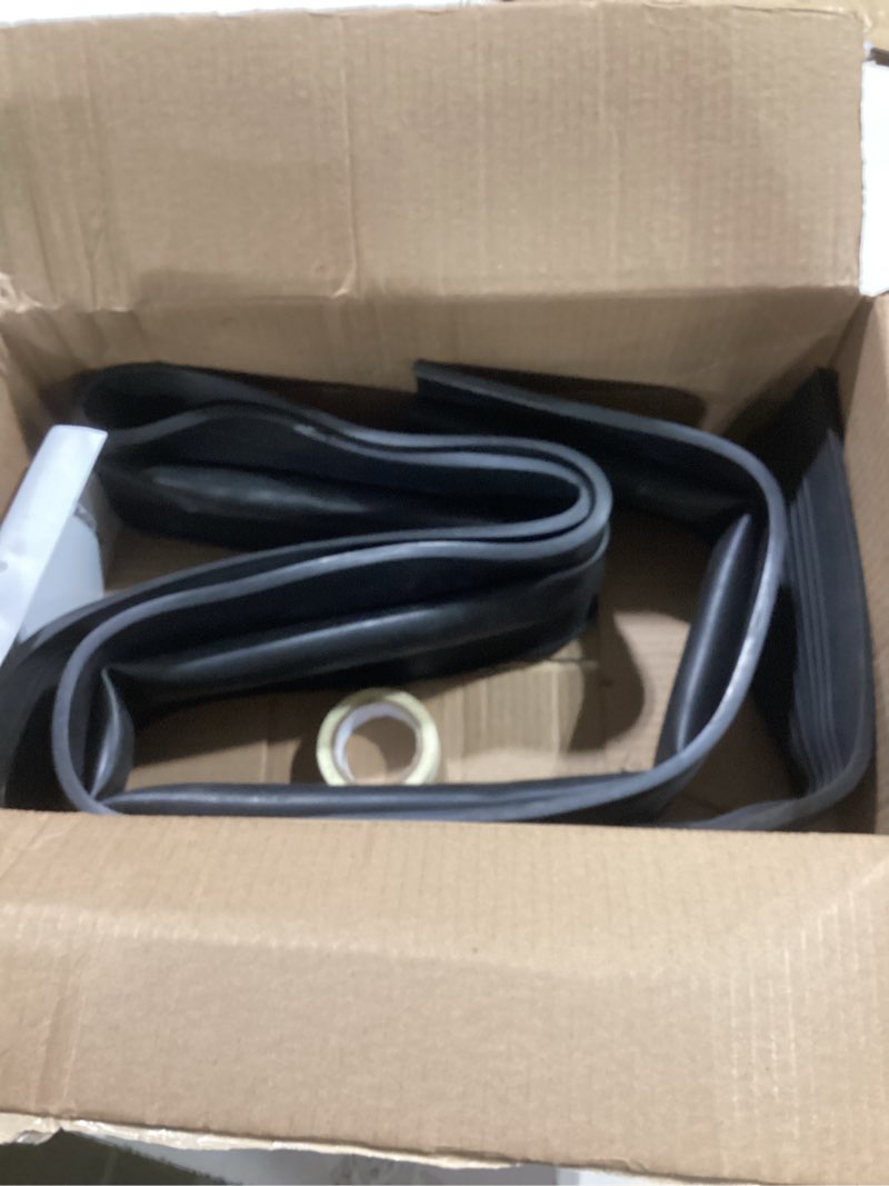 Condition photo showing Good Condition for 8 FT Garage Door Seals Bottom Rubber, Heavy Duty U+O Ring Garage Door Bottom Seal with Aluminium Track Retainer Kit, Universal Garage Door Weather Stripping for Home Garage Protection